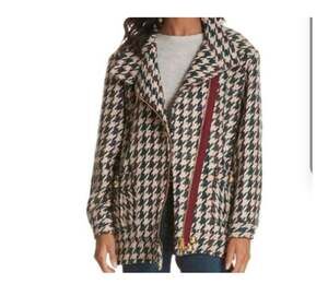 Veronica Beard houndstooth wool blend heavy oversized knit coat XS